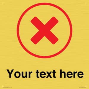 Custom plain background, red cross in a circle sign